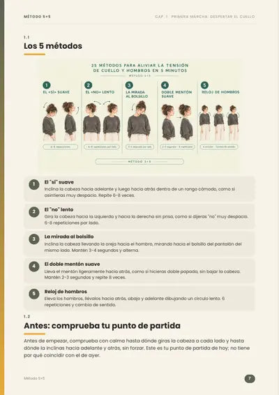 Página 7 de Cuello Libre: los 5 métodos del capítulo 1.